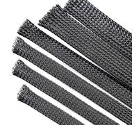 JNMING Gaine de câble tressée isolée en Nylon Extensible de 1 mètre, de 1 mm à 100 mm, à Mailles serrées, for Organisation de Fils en Spirale(20mm ID)