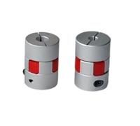 JNMING Lot de 2 accouplements à mâchoires araignée D25 L35, alésage de 5 à 12 mm, coupleur flexible for arbre de moteur pas à pas CNC(6x10mm)