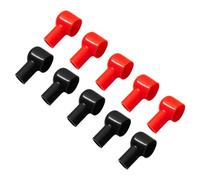 JNNJ 10 Pièces Couvercles Bornes Batterie, Bornes Batterie Protecteur Positif Et Négatif, Bouchons De Protection Pour Batterie De Voiture, Cache-Bornes D'isolateurs PVC Pour Pôle Batteries Voiture
