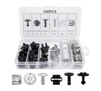 JNNJ 100 Pièces Clips De Fixation Pour Voiture, Kit D'attaches Et De Fixations En Plastique Pour Voiture, Clips Universels Garniture De Voiture, Pour Châssis Automobile, Pare-Chocs, Aile, Couvre-Roue