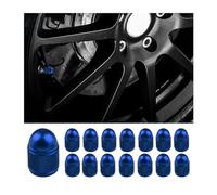 JNNJ 15 Pièces Bouchons De Valve De Pneu, Bouchons Tige De Valve Pneu en Aluminium, Bouchons Valve Pneu Anti-Poussière, Accessoires pour Valves Pneus pour Voitures, Vélos, Camions, Motos(Bleu)