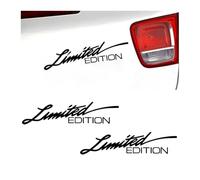 JNNJ 2 Pièces Autocollant Décoratif en Édition Limitée, Édition Limitée Autocollant Réfléchissant, Autocollant Décoratif Moto Imperméable Stickers, Automobile Accessoires Décoratifs Universels(Noir)