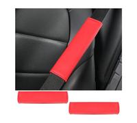 JNNJ 2 Pièces Coussinets De Ceinture De Sécurité Voiture, Protege Ceinture Voiture En Cuir, Voiture Ceinture De Sécurité Confort Coussinets D'épaule, Protection Confortable Des épaules(Rouge)