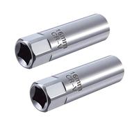 JNNJ 2 Pièces Douilles à Bougies, Universel Clé à Bougie Allumage, Outil Universel Retrait De Douille Bougie D'allumage, Clé à Bougie Paroi Mince pour Les Bougies D'allumage Automobiles(16mm)