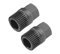 JNNJ 2 Pièces Générateur Poulie Démontage, 33 Spline Démontage Roue Libre D'alternateur, Outil Poulie Universels Lumière Machine Embrayage Roue Libre Poulie Outil de Démontage pour Automobile