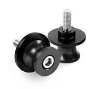 JNNJ 2 Pièces Moto Bras Oscillant Bobines Curseurs, Moto 8mm Cnc Diabolos Support De Bras Oscillant, Aluminium CNC Swing Spool Sliders Bras Swingarm Bobbins, Protection CNC Accessoires Moto(Noir)