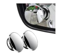 JNNJ 2 Pièces Rétroviseurs D'angle Mort, Retroviseur Conduite Accompagnée, Miroir D'angle Mort Pour Voiture Grand Angle 360 Réglable Rétroviseur, Additionnel Auxiliaire Pour Angle Mort Auto(Argent)