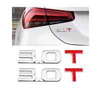JNNJ 2 Stücke 3D Emblem Badge, Plakette Abzeichen Auto Sticker Abziehbild, Metall Motor Display Auto Aufkleber Emblem Abzeichen, Auto Aufkleber Tuning Metall(3.0T)