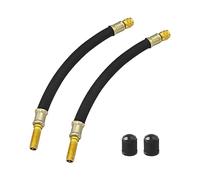 JNNJ 2Pcs Extension de Valve en Caoutchouc, Valves Flexibles Tige D'extension Tuyaux, Adaptateur de Prolongateur de Gonflage de Pneu, Tuyau de Valve Standard pour Véhicules Camion Moto(120mm)