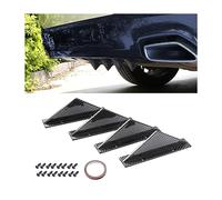 JNNJ 4 Pcs Diffuseur De Spoiler De Pare-Chocs Arrière, Aileron De Pare-Chocs Arrière avec Vis, Pare-Chocs Requin Becquet Arrière, Anti-Usure Châssis Décoration Aileron Voiture(Fibre Carbone/Plat)