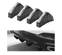 JNNJ 4 Pcs Diffuseur De Spoiler De Pare-Chocs Arrière, Aileron De Pare-Chocs Arrière Voiture, Pare-Chocs Requin Becquet Arrière, Universel Anti-Usure Châssis Décoration Aileron Voiture(Fibre Carbone)