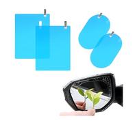 JNNJ 4 Pièces Film De Protection Contre La Pluie Pour Rétroviseur, Film De Protection Pour Rétroviseur étanche Anti-Buée, Film étanche Transparent HD Rétroviseur, Pour Les Voitures, Camions, Motos