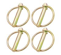 JNNJ 4 Pièces Goupilles Clips, Goupille De Lynch Avec Anneau, Assortiment De Goupilles Clips Rond Sécurité, Goupille De Lynch Pour Remorque Tracteur Agricole, ,Pour Véhicules Agricoles(M6)