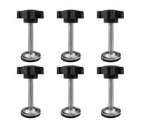 JNNJ 6 Pieces Bouton De Serrage M8, Prune Hexagonale Boutons De Poignée Vis à Pouce Molet Bouton De Serrage Filetage Mâle Filetage Métrique, M8 étoile en Bakélite Moletées Bouton Serrage à Vis