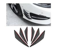 JNNJ 6 Pièces Pare-Chocs Lèvre Spoiler Canards Kit, Voiture Coupe-Vent Couteau Garnitures Barre Universelle, Coupe-Vent Couteau Garnitures Barre Avant（Carbon）