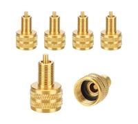 JNNJ 6 Pièces Réducteur Valve Pneu Grand Alésage Adaptateur Externe, Adaptateur Réducteur Valve Pneu Externe, Valve Pneu à Grand Alésage en Laiton, Accessoires De Voiture Extérieurs Universels