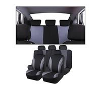 JNNJ 9 Pièces Set Complet Housses De Siège Voiture, Siège Auto Respirant Antidérapant, Siège Accessoire Interieur Universelle Housses De Sièges pour La Plupart des Voitures, Camionnettes(Gris)