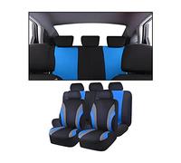 JNNJ 9 Pièces Set Complet Housses De Siège Voiture, Siège Auto Respirant Antidérapant, Siège Accessoire Interieur Universelle Housses De Sièges pour La Plupart des Voitures, Camionnettes(Bleu)