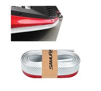 JNNJ Becquet De Pare-Chocs Avant Universel, 2.5M Bande Protecteur pour Pare-Choc Avant Lèvre Spoiler Ruban Adhésif Résistance à La Corrosion, Protector Universel pour Voitures, Camion, SUV(Blanc)