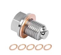 JNNJ Bouchon Vidange Huile Magnétique M12x1.25 avec Rondelles Cuivre | Nettoyage Facile, Réutilisable, Entretien Courant, Installation À L'emplacement D'origine, Accessoires Automobiles