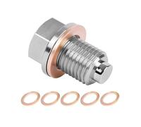 JNNJ Bouchon Vidange Huile Magnétique M12x1.5 avec Rondelles Cuivre | Nettoyage Facile, Réutilisable, Entretien Courant, Installation À L'emplacement D'origine, Accessoires Automobiles