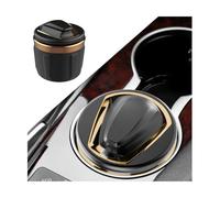 JNNJ Cendrier De Voiture, Cendrier Voiture Portable à LED Cendrier Voitures Sans Fumée, Cendriers Cigarette Voiture Détachable Avec Couvercle, Accessoires Décoratifs Pour Voitures, Maison(Or)