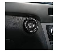 JNNJ Couvercle Du Bouton D'arrêt de Démarrage, Rotatif Couvercle de Bouton de Commutation pour Voiture, Universel Autocollant Anti-Rayures pour Bouton de Démarrage en Alliage de Zinc(Noir)