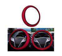 JNNJ Couvre Volant De Voiture, Couverture De Volant Thermique Antidérapant, Housse Peluche Volant Voiture, Hiver Peluche Chaud Volants, Accessoires Décoratifs Universels Intérieur Voiture(Rouge)