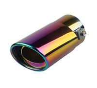 JNNJ Enjoliveur D'échappement, Embout Tuyau De Sortie Pot D'échappement, Voiture Acier Inoxydable Embout Echappement Silencieux Sortie D'échappement, Pour Modification Véhicule （Recto-Multicolore）