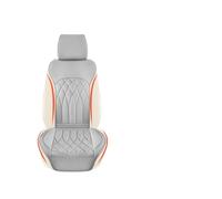 JNNJ Housse Siège Avant en Cuir, Housses Sièges Classiques Universelles, Siège Auto Respirant Antidérapant, Luxe Cuir PU Housse Siège Voiture, Ajustement Idéal Protection pour Sièges Voiture(Gris)