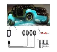 JNNJ Lights Châssis Voiture Neon, Bluetooth APP Télécommande Décoration De Voiture, Rgb LED Rock Lights Voiture, Haute Luminosité Multicolore Voitures, Accessoires Décoratifs Intérieur Voitures