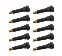 JNNJ Lot de 10 valves en caoutchouc Snap-In - Capteur de valve de pneu de voiture TR412 - Courtes - Noir - En caoutchouc - Tubeless Snap-In Vavle - Tige de valve de pneu courte en caoutchouc