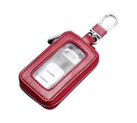 JNNJ Pochette En Cuir Pour Porte-Clés De Voiture, Protection Du Trousseau De Clés De La Voiture étui à Fermeture éclair, Sacoche Pour Porte-Clés Voiture Avec Un Crochet En Métal(Bourgogne)