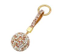 JNNJ Porte Clés De Voiture En Cristal, Porte-Clés Avec Boule Cristal, Bling Porte Clés Mode Pour Sacs à Main Clés Voiture, Accessoires En Cristal Pour Voitures Décorations De Clés(Jaune)