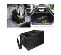 JNNJ Rangement Coffre De Voiture, Pliable Sac De Coffre Pour Auto, Rangement Coffre De Voiture Fond Antidérapant, Pliable Organiseur Tissu Oxford Imperméable Rangement Voiture, Pour Livres, Snacks
