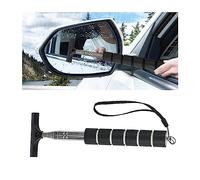 JNNJ Universel Essuie-Glace De Miroir Pour Rétroviseur Voiture Fenêtre De Douche Rétractable Portable, Essuie-Glace De Rétroviseur Rétractable Avec Tête De Brosse Couches, pour Voiture(Noir)