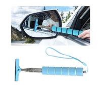 JNNJ Universel Essuie-Glace De Miroir Pour Rétroviseur Voiture Fenêtre De Douche Rétractable Portable, Essuie-Glace De Rétroviseur Rétractable Avec Tête De Brosse Couches, pour Voiture(Bleu)