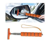 JNNJ Universel Essuie-Glace De Miroir Pour Rétroviseur Voiture Fenêtre De Douche Rétractable Portable, Essuie-Glace De Rétroviseur Rétractable Avec Tête De Brosse Couches, pour Voiture(Orange)