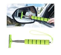 JNNJ Universel Essuie-Glace De Miroir Pour Rétroviseur Voiture Fenêtre De Douche Rétractable Portable, Essuie-Glace De Rétroviseur Rétractable Avec Tête De Brosse Couches, pour Voiture(Vert)
