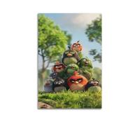 JNNJMN Poster de jeu vidéo Angry Birds - Impression sur toile - Décoration murale moderne pour chambre à coucher - 60 x 90 cm
