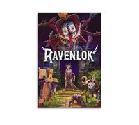 JNNJMN Poster de jeu vidéo sur toile représentant un corbeau porte-bonheur - Poster mural décoratif moderne pour chambre à coucher - 50 x 75 cm