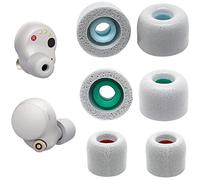 JNSA Embouts de rechange en mousse à mémoire de forme pour écouteurs Sony WF-1000XM4 WF-1000XM3, 3 paires, argent (FoamXM4S3P)