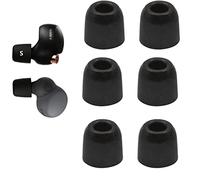 JNSA Embouts en Mousse à mémoire de Forme de Rechange pour écouteurs Sony WF-1000XM4 WF-1000XM5 compatibles avec Sony WF WI XBA Series Fit Étui de Charge, Noir, Petite Taille 3 Paires (Foam4XM4B3PS)