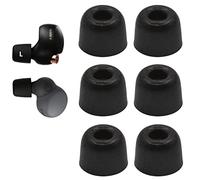 JNSA Lot de 3 Paires d'embouts d'oreille en Mousse à mémoire de Forme pour Sony WF-1000XM4 1000XM5 C700n Linkbuds S avec Suppression du Bruit, Taille L, Noir, Grande Taille (Foam4XM4B3PL)