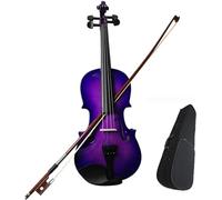 JNTFNE Ensemble de violon pour enfants et adultes 1/8 1/4 1/2 3/4 4/4 violons acoustiques en bois violet avec étui