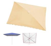 JNTFNE Housse de Rechange rectangulaire pour Parasol de marché 3 x 2 m, 2 m x 2 m, pour Parasol d'extérieur à 4 ou 6 Baleines (Kaki, 250 x 200 cm)