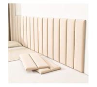 JNTFNE Lot de 10 panneaux muraux rembourrés autocollants anti-collision pour tête de lit, décoration de salle de jeux, chambre à coucher (blanc hiver, 70 x 23 cm)