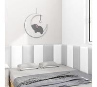 JNTFNE Panneaux muraux rembourrés, kit de panneaux muraux 3D anti-collision pour lit et tête de lit, tatouages muraux pour chambre à coucher, chambre d'enfant, club de danse (bleu ciel, 30 x 50 cm)