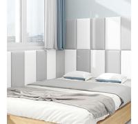 JNTFNE Rembourrage mural anti-collision à décoller et à coller pour enfants, panneaux de lambris 3D, panneaux muraux rembourrés pour enfant autiste, tête de lit de reine à faire soi-même, tête de lit