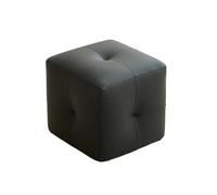 JNTFNE Repose-pieds carré, tabouret de maquillage créatif, tabouret rembourré pour changer de chaussures, tabouret de coiffeuse pour chambre à coucher, salon, entrée (noir)